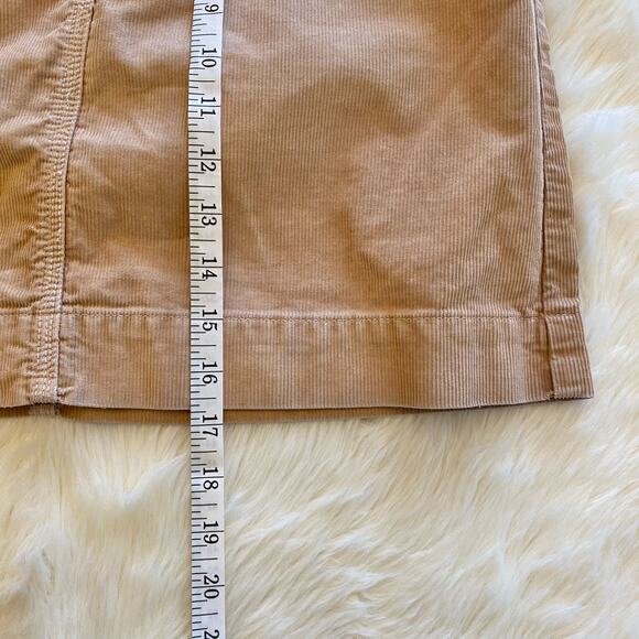 J. Crew Corduroy Mini Skirt 4 Front Zip Tan - Picture 5 of 7